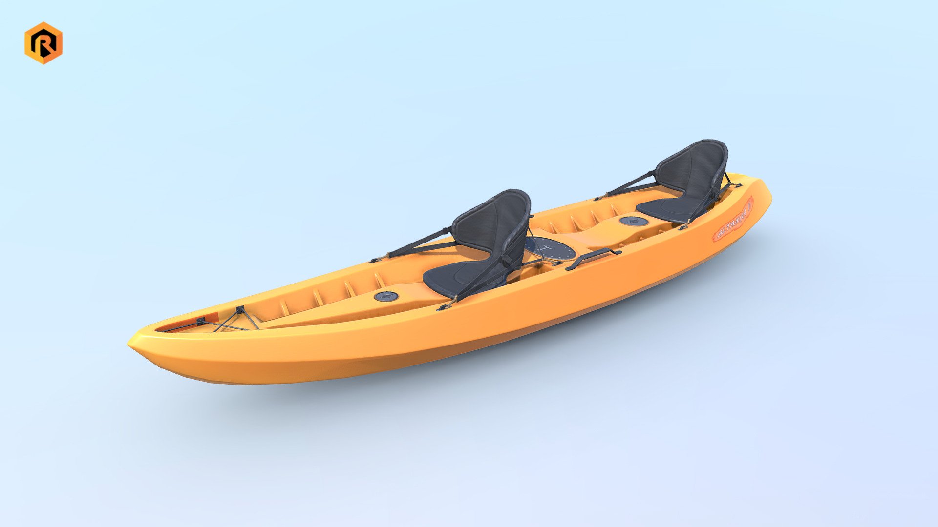 High-quality low-poly PBR 3D model of Lifeguard Rescue Kayak. 

It is best for use in games and other VR / AR, real-time applications such as Unity or Unreal Engine.

It can also be rendered in Blender (ex Cycles) or Vray as the model is equipped with all required PBR textures.

Model is built with great attention to details and realistic proportions with correct geometry. 

PBR texture sets are very detailed so it makes this model good enough for close-up.

Technical details:

- PBR Body texture set 4096 (Albedo, Metallic, Smoothness, Normal, AO)

- PBR Seat texture set 2048 (Albedo, Metallic, Smoothness, Normal, AO)

- 4244 Triangles.

- 4635  Vertices.

- The model is divided into few 2 objects Body, Seats)

- Model completely unwrapped. 
- Model is fully textured with all materials applied.

- Pivot points are correctly placed to suit animation process.

- Model scaled to approximate real world size (centimeters).

- All nodes, materials and textures are appropriately named 3d model