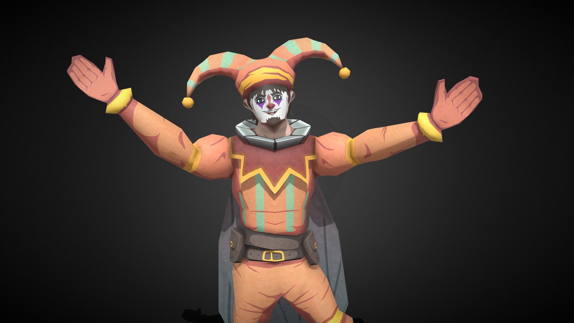 Tried to go for the lowest possible poly I could when creating this stylized character based off of a concept I made for a D&amp;D campain, was a lot of fun to do another character! - Maximillion the Jester - 3D model by Will The Soulless (@WillTheSoulless) 3d model