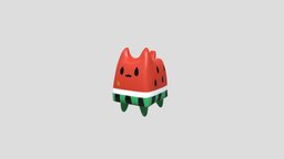 Watermelondog cute, dog, kitty, watermelon