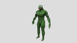Buff pepe frog meme, pepe