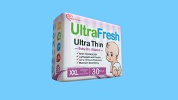 XXLarge UltraFresh Ultra Thin Taped Diaper 