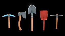 Shovel, Pickaxe ⛏️, Axe 🪓 pickaxe, shovel, axe