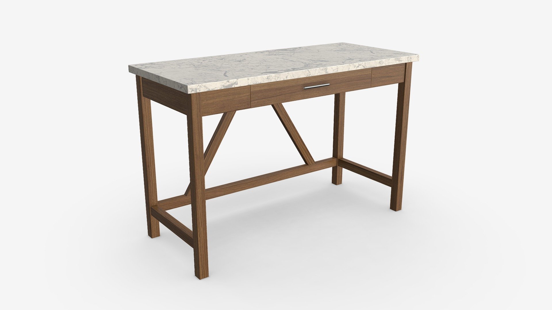 Wood Computer Writing Desk - Buy Royalty Free 3D model by HQ3DMOD (@AivisAstics) 3d model