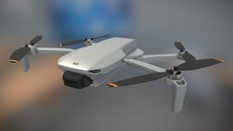 Drone Quadcopter Model drone, quadcopter, hardsurface, technology, robot, quadcopter-model