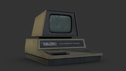 1970s Computer Terminal computer, pet, antique, old, commodore, beige, 1970s, terminal, lowpoly, gameasset, gameready, retrocomputer