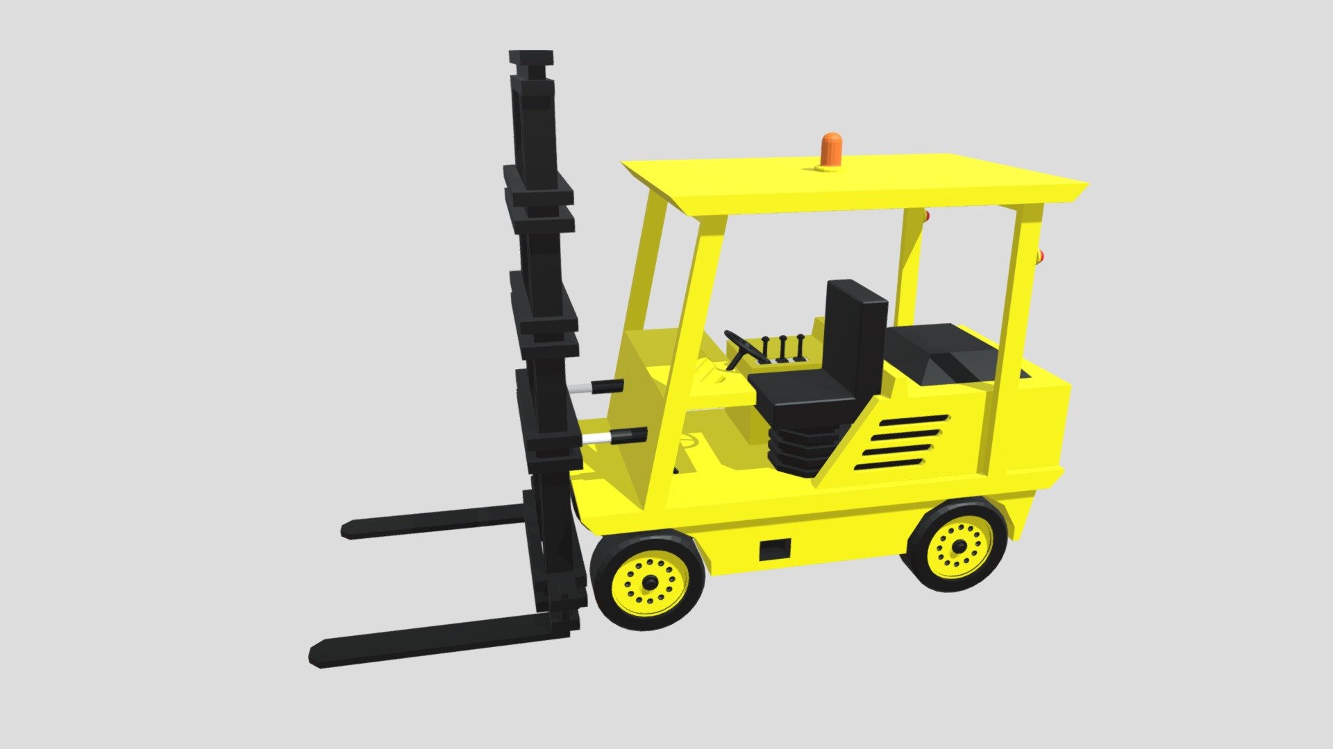 -Cartoon Forklift.

-This product contains 17 models.

-This product was created in Blender 2.8.

-Total vertices 7,536. Total polygons 6,712;

-Formats: . blend . fbx . obj, c4d,dae,fbx,unity.

-Thank you 3d model