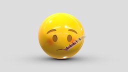 Apple Face with Thermometer face, set, apple, messenger, smart, pack, collection, icon, vr, ar, smartphone, android, ios, samsung, phone, print, logo, cellphone, facebook, emoticon, emotion, emoji, chatting, animoji, asset, game, 3d, low, poly, mobile, funny, emojis, memoji