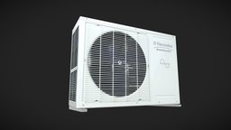 Low-Poly Air Conditioner vray, ac, conditioner, electrolux, bracket, heating, unit, external, cooling, inverter, condition, units, climatic, kelvinator, architecture, low, poly, air, wall