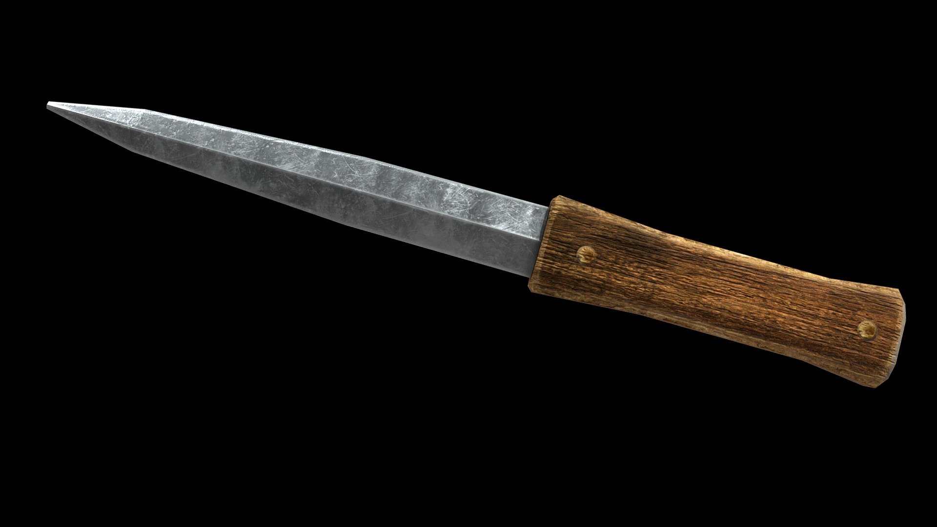 Rustic knife, free for use in games etc. Please credit Scrampunk - Knife [Free DOwnload] - Download Free 3D model by scrampunk 3d model