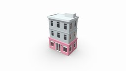 Low Poly Building With Store