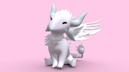 Baby Kanna- Kobayashi Dragon maid -小林さんちのメイドラゴン horns, cute, wings, fantastic, kawaii, maid, kanna, kobayashi, character, girl, creature, dragon, rigged