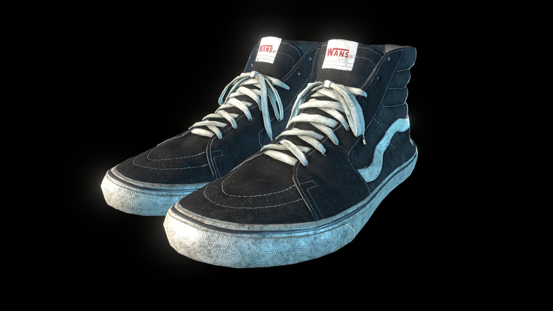 Vans SK8 Sneakers game ready, originally made to be implemented as a mod on DayZ - SK8 Sneakers - Buy Royalty Free 3D model by Windstride 3d model