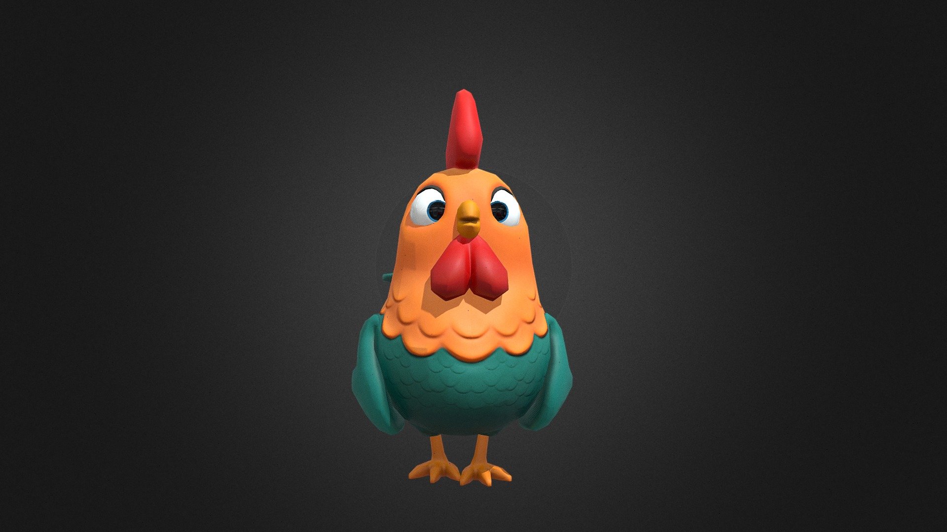Rooster_fear - 3D model by Crytivo 3d model