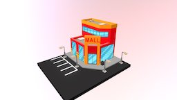 Isometric: Mall cute, painted, tiny, cutie, mall, isometic, pixipui, maya, 3d, building, hand