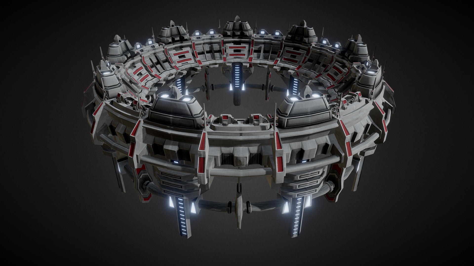 Science fiction space portal. Ready for using in games or movies. Includes .3ds, .blend, .dae, .fbx, .max, .obj and .unitypackage files 3d model
