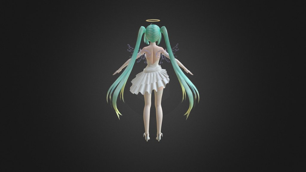 Miku - Download Free 3D model by Saionji 3d model