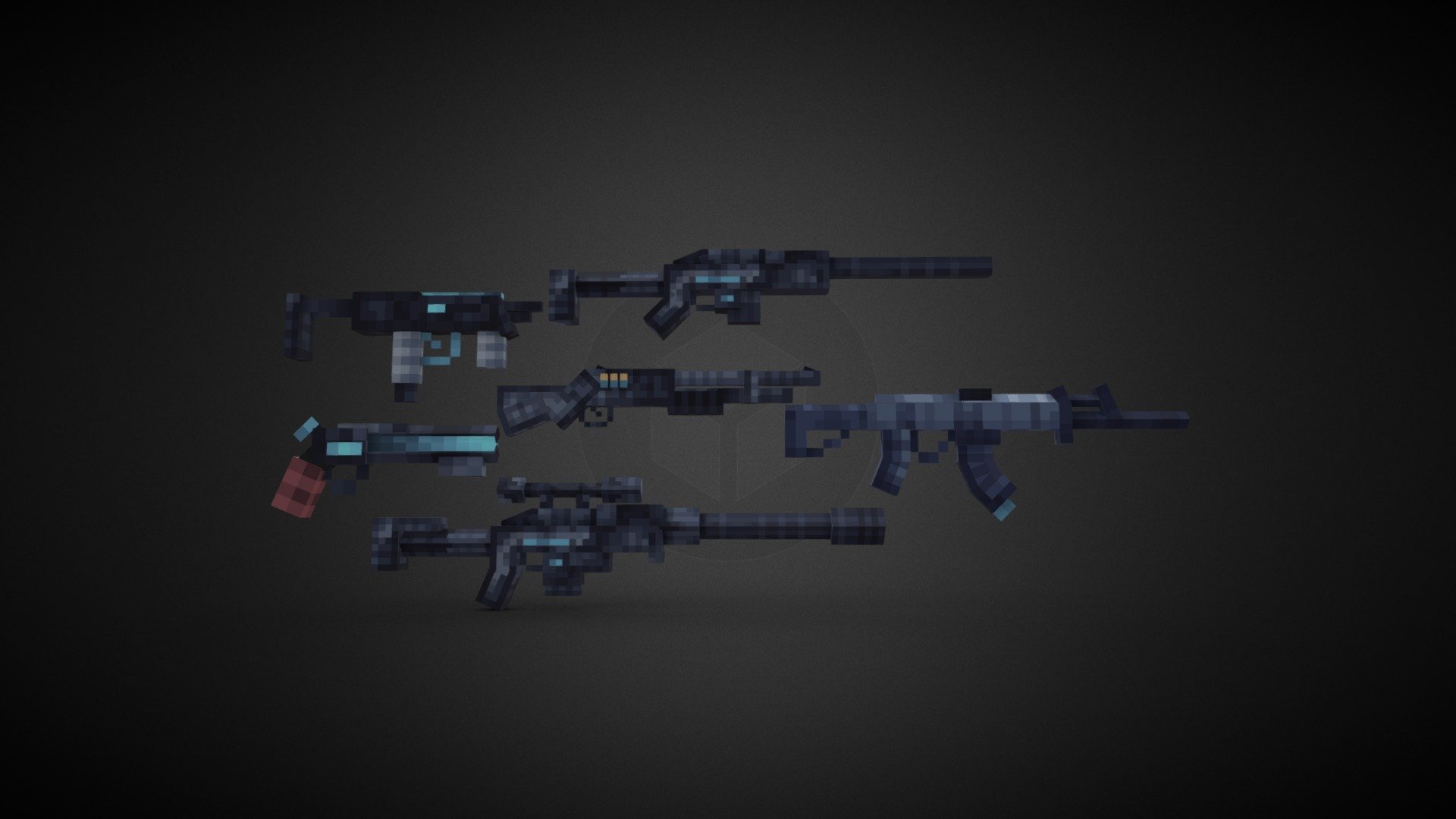 Future plasma gun - Future Gun Pack - 3D model by Atesson 3d model