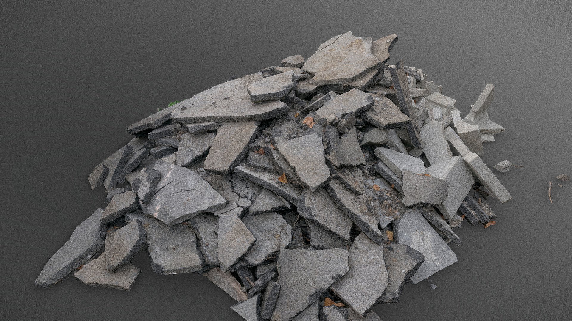 Old rough broken asphalt road pieces debris large heap salvage of destroyed street road highway construction material with some white concrete wall pavement sidewalk edge edging kerb, isolated from ground pile heap

Photogrammetry scan (180 x 36 MP, 3x8K texture + HD Normals ) - Road constrctuion shards - Buy Royalty Free 3D model by matousekfoto 3d model
