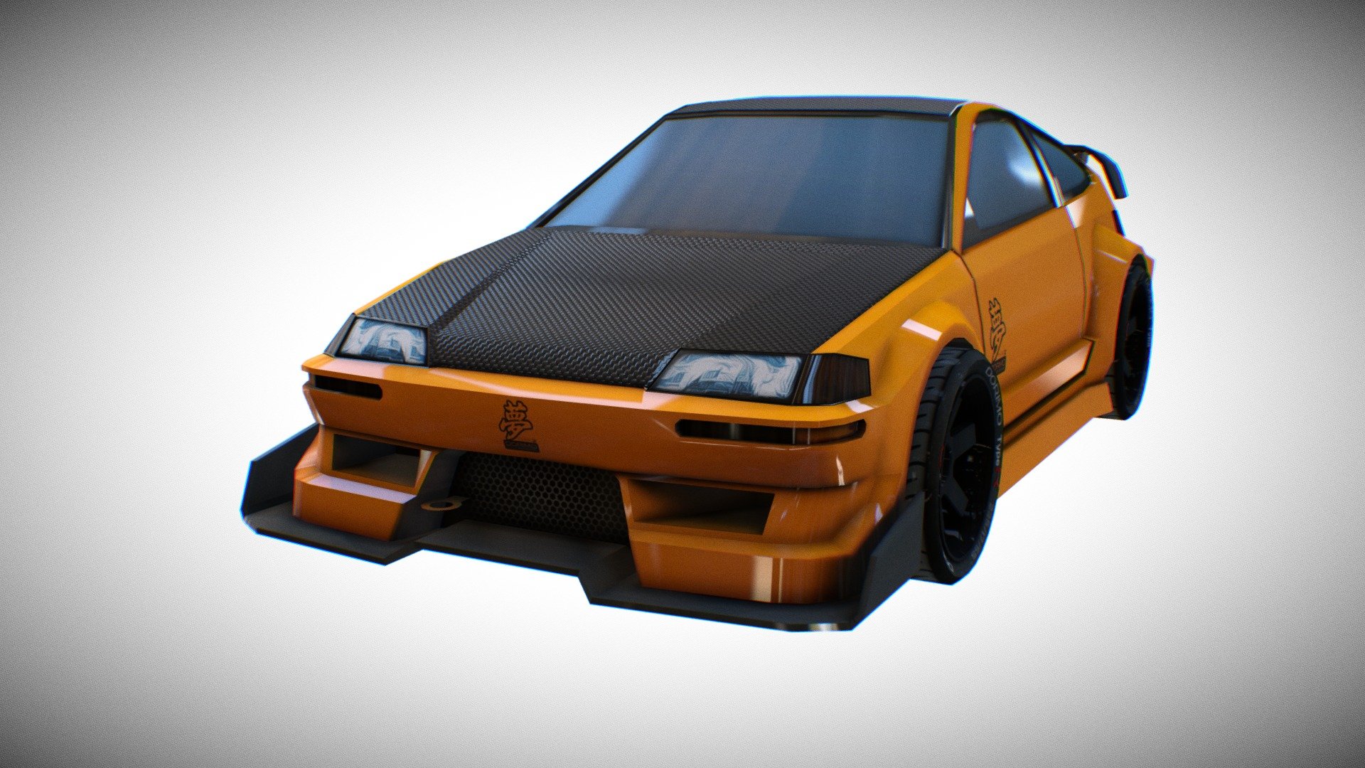 A low poly model for an arcade racing game 3d model