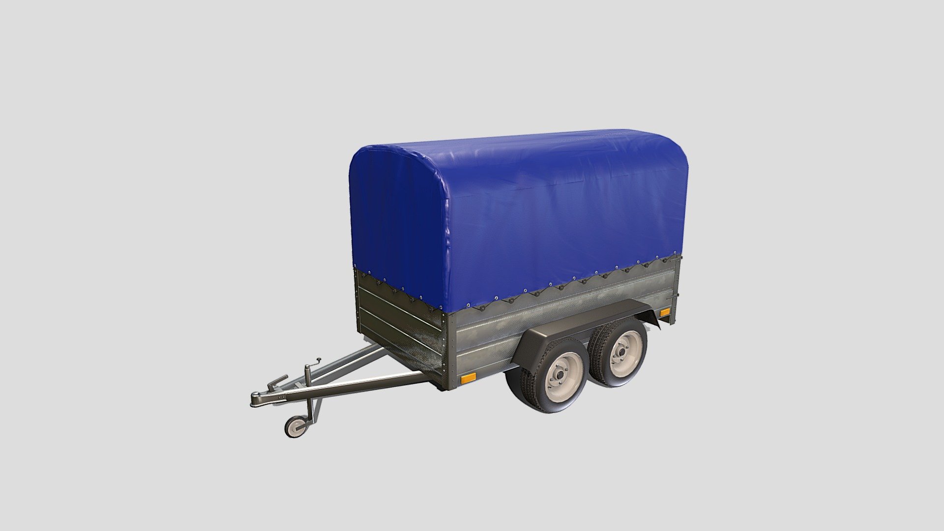 Cargo Trailer 3d model rendered with Cycles in Blender, as per seen on attached images. 

File formats:
-.blend, rendered with cycles, as seen in the images;
-.obj, with materials applied;
-.dae, with materials applied;
-.fbx, with materials applied;
-.stl;

Files come named appropriately and split by file format.

3D Software:
The 3D model was originally created in Blender 3.1 and rendered with Cycles.

Materials and textures:
The models have materials applied in all formats, and are ready to import and render.
Materials are image based using PBR, the model comes with three sets of 2k png image textures.

The high resolution of the textures has been kept to provide best quality, if however the images are too big for your project, the textures can be easily scaled down in order to fit a certain requirement. Please feel free to contact me if needed!

General:
The models are built mostly out of quads.

For any problems please feel free to contact me.

Don't forget to rate and enjoy! - Cargo Trailer v5 - Buy Royalty Free 3D model by dragosburian 3d model