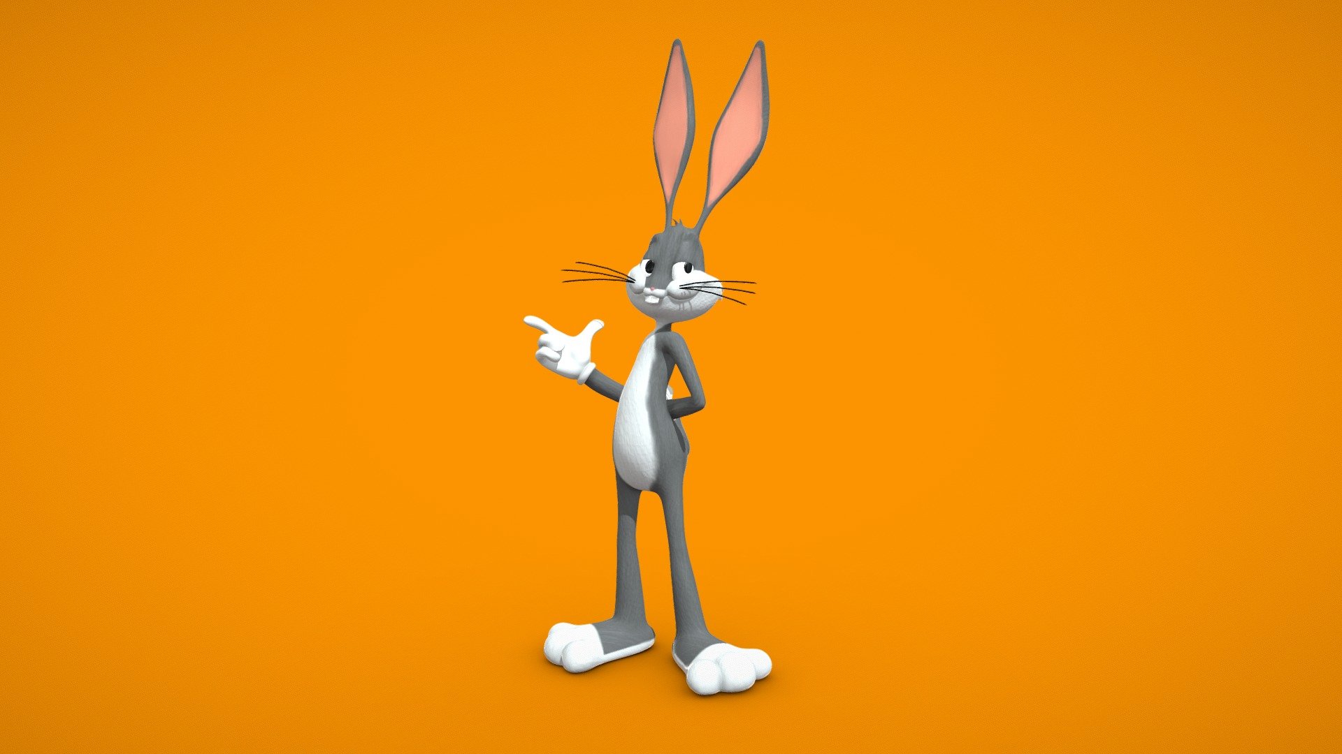 Bugs Bunny sculpture done in Blender. All the modeling was done in live on my Twitch channel. Any feedback in the comments, is appreciated! - Bugs Bunny - 3D model by serpegatto 3d model