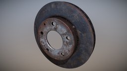 Disc brake (Rusty) brakes, rusty, brake, disc, readyforgame, photogrammetry, game, lowpoly, car, realityscan
