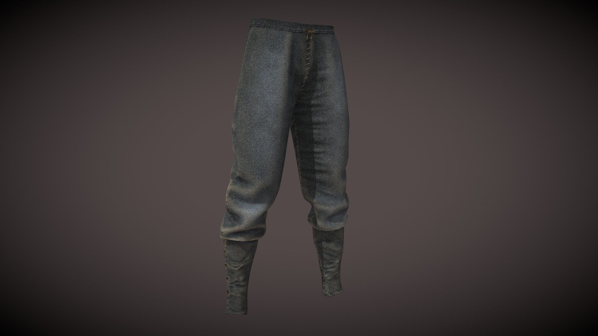 Created in Blener with Simply Cloth Pro and painted in Adobe Substance Painter - Medieval Trousers - Buy Royalty Free 3D model by wolfgar74 3d model