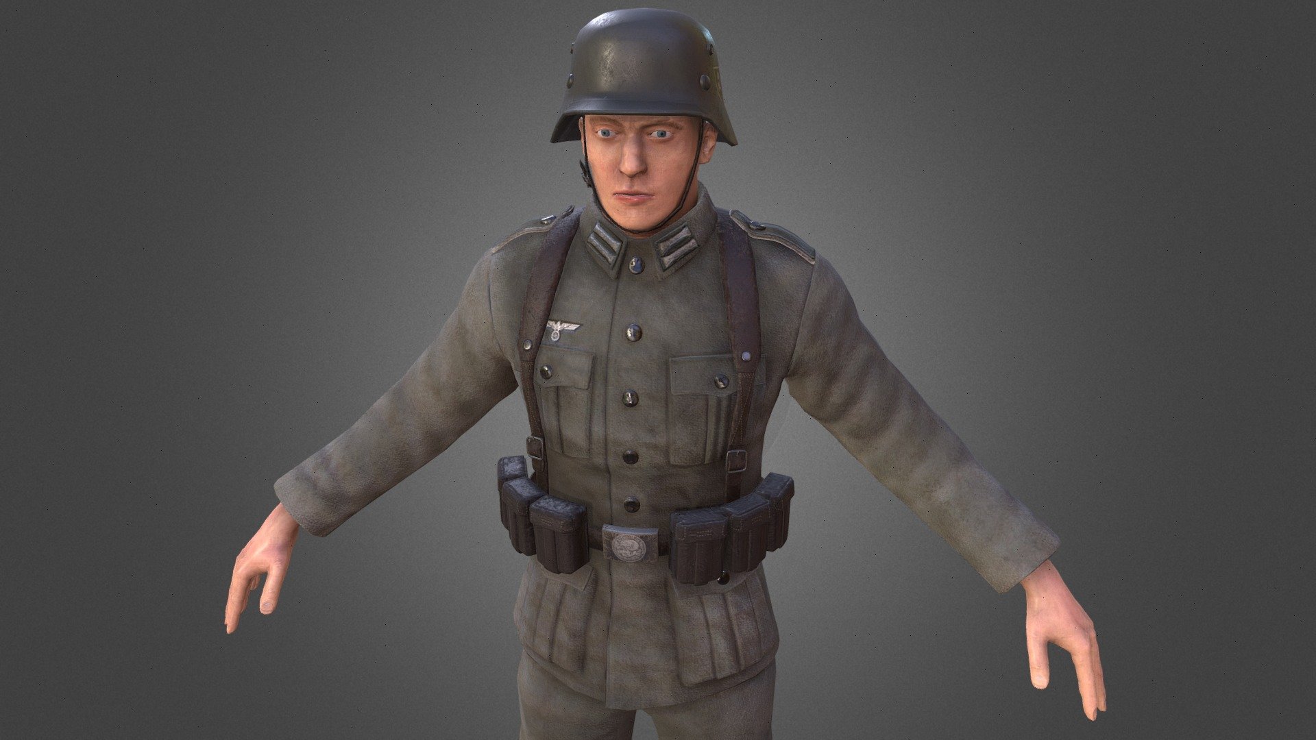 WIP - WW2 German Wehrmacht Soldier - Download Free 3D model by Tactical_Beard 3d model