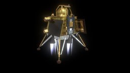 Chandrayaan-3 Vikram Lander High Detailed indian, isro, moonlander, vikram, scifi, space, spaceship, chandrayaan3, chandrayaan, vikramlander