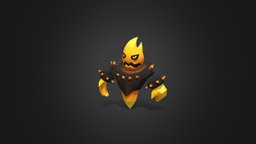Low Poly Tiny Fire Flame Enemies Evolution Pack