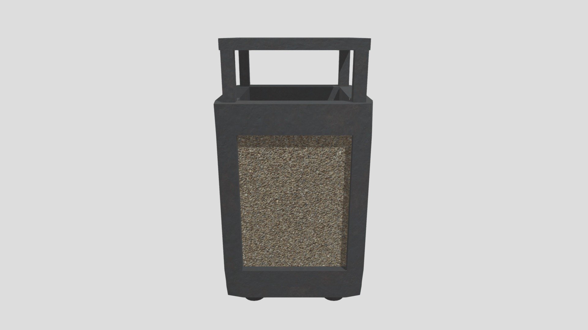 A street trash can with texture - Trash can 2 - 3D model by Lexxington (@LEXI13223) 3d model