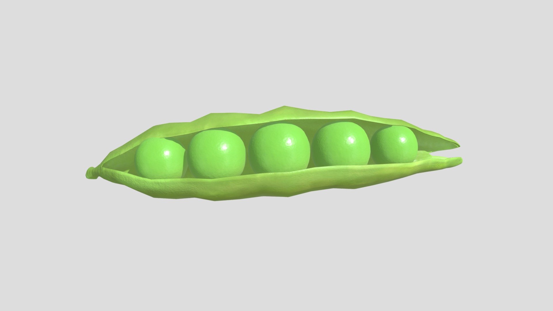3d model of a Pea. Perfect for games, scenes or renders.

Model is correctly divided into main parts. All main parts are presented as separate parts therefore materials of objects are easy to be modified or removed and standard parts are easy to be replaced.

TEXTURES: Models includes high textures with maps: Base Color (.png) Height (.png) Metallic (.png) Normal (.png) Roughness (.png)

FORMATS: .obj .dae .stl .blend .fbx .3ds

GENERAL: Easy editable. Model is fully textured.

Vertices:3.3k Polygons: 3.3k

All formats have been tested and work correctly.

Some files may need textures or materials adjusted or added depending on the program they are imported into 3d model