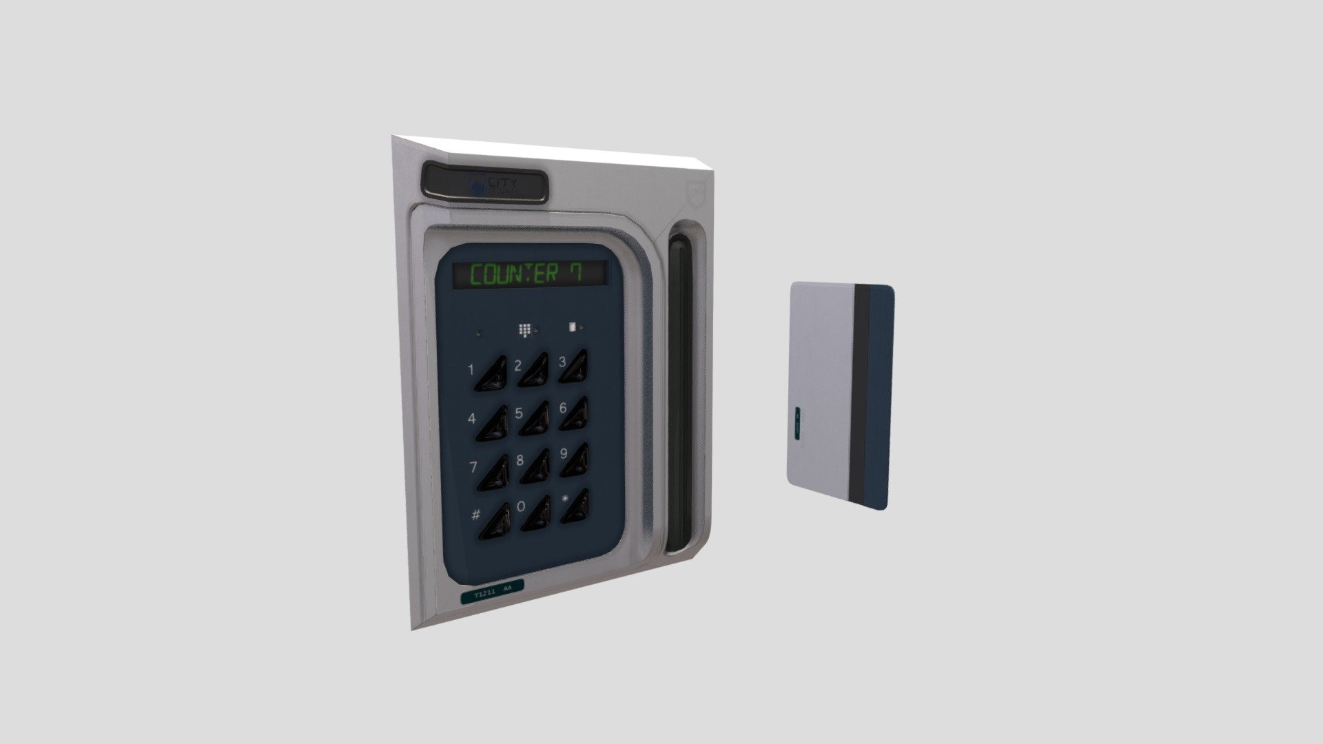 security keypard lock with key card with 3k pbr textures - ecurity keypard lock with key card - Buy Royalty Free 3D model by topchannel1on1 3d model