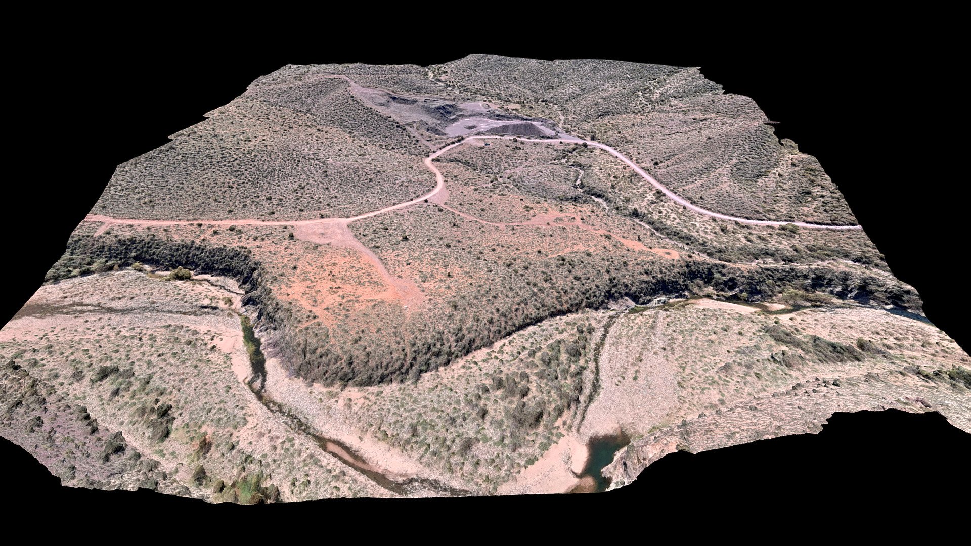 I captured and processed this model of one of my favorite flight practice areas. Class G airspace, BLM land. Interesting terrain. Drone used was Autel Evo2 Pro 3d model