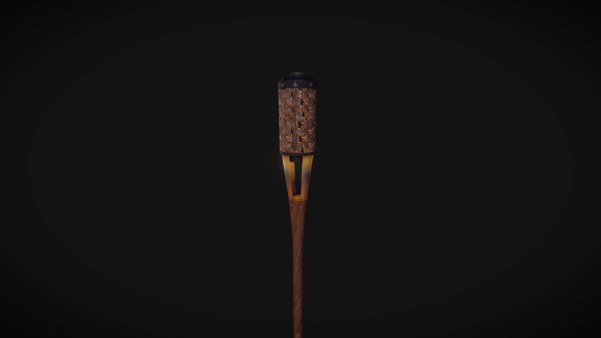 Simple torch I made for lighting an outdoor island scene 3d model