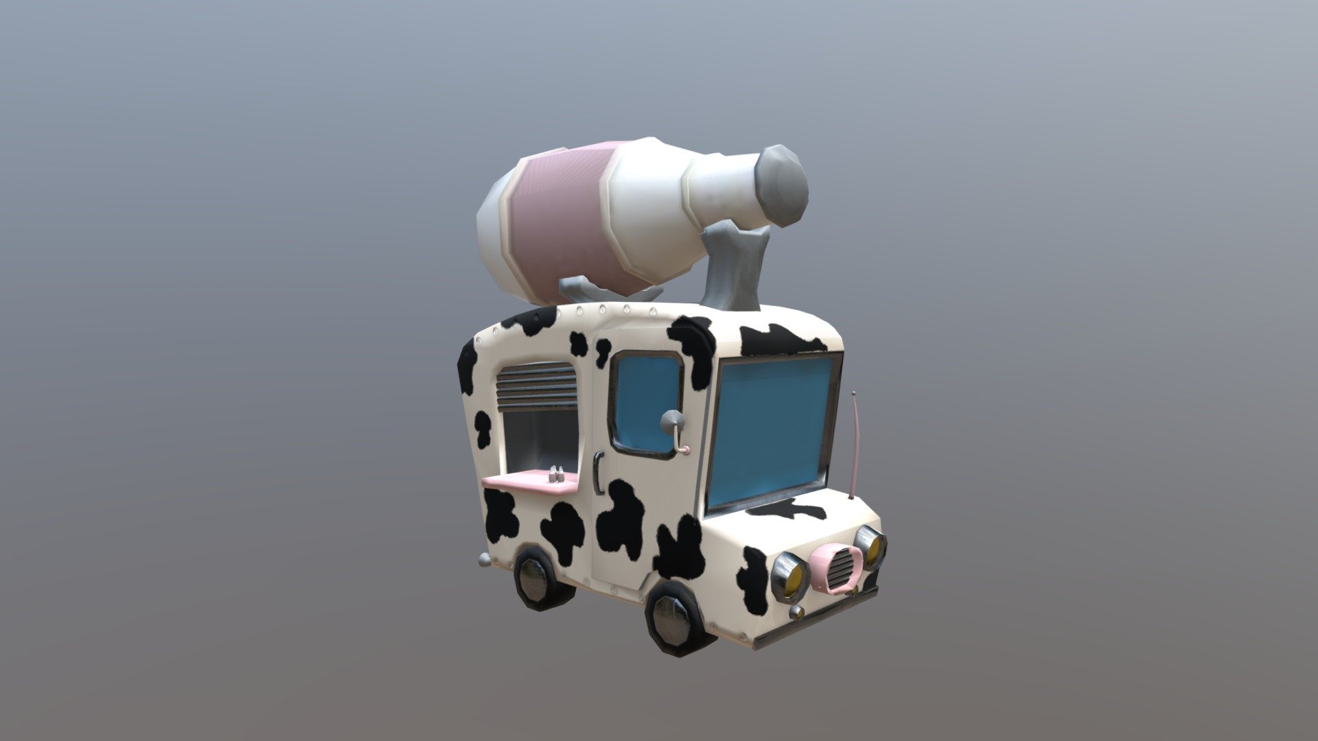 Milk Van - 3D model by abbiekitching 3d model