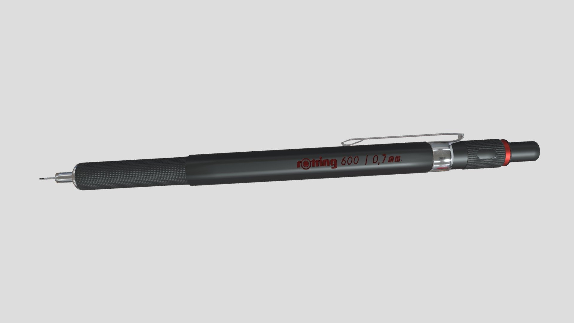 Rotring Mechanical Pencil.
Created in Blender 2.9 3d model