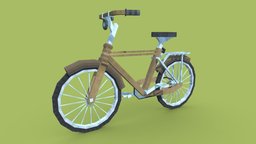 Bike bike, old, blockbench, minecraft, lowpoly, voxel