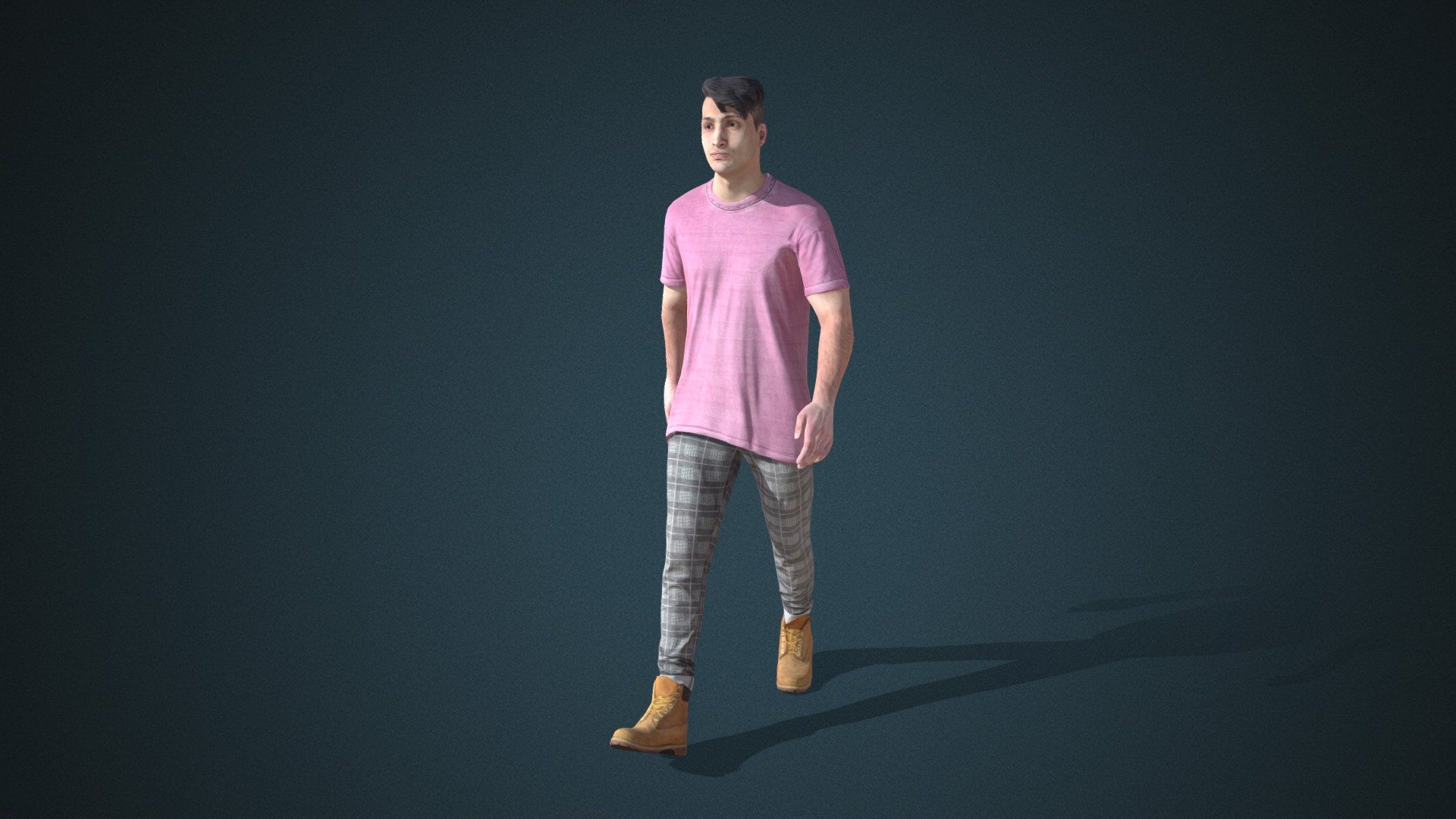 Do you like this model?  Free Download more models, motions and auto rigging tool AccuRIG (Value: $150+) on ActorCore
 

This model includes 2 mocap animations: 
Modern M_Talk,Male_walk. Get more free motions

Design for high-performance crowd animation.

Buy full pack and Save 20%+: Young Fashion Vol.3


SPECIFICATIONS

✔ Geometry : 7K~10K Quads, one mesh

✔ Material : One material with changeable colors.

✔ Texture Resolution : 4K

✔ Shader : PBR, Diffuse, Normal, Roughness, Metallic, Opacity

✔ Rigged : Facial and Body (shoulders, fingers, toes, eyeballs, jaw)

✔ Blendshape : 122 for facial expressions and lipsync

✔ Compatible with iClone AccuLips, Facial ExPlus, and traditional lip-sync.


About Reallusion ActorCore

ActorCore offers the highest quality 3D asset libraries for mocap motions and animated 3D humans for crowd rendering 3d model