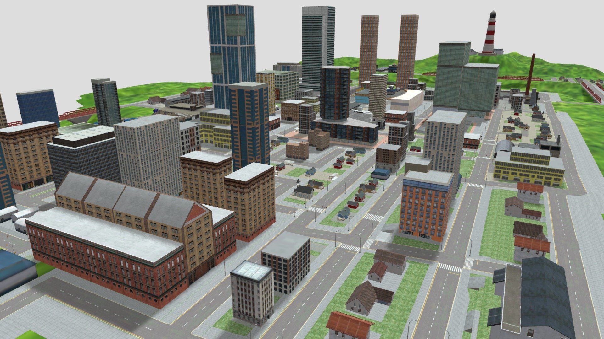 Gaming City - City - 3D model by Wasi204 (@hafizzwaseem88) 3d model
