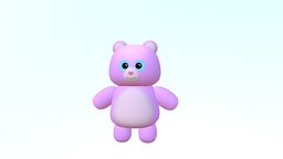 Sugar Teddy Bear bear, cute, teddy, toy, valentines, pink, surprise, teddybear, mothersday, stuffedanimal, teddybear-stuffed-toy, low-poly, lowpoly, animal, animation, animated, textured