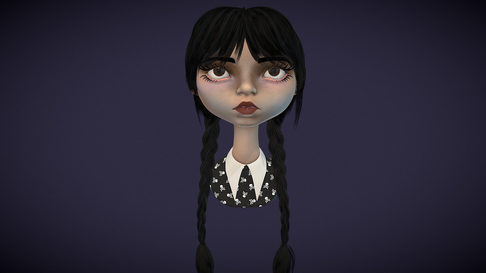 Wednesday Addams - Wednesday - 3D model by gokcenyuksek 3d model