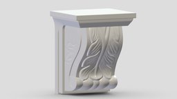 Scroll Corbel 19 stl, room, printing, set, element, luxury, console, architectural, detail, column, module, pack, ornament, molding, cornice, carving, classic, decorative, bracket, capital, decor, print, printable, baroque, classical, kitbash, pearlworks, architecture, 3d, house, decoration, interior, wall, pearlwork
