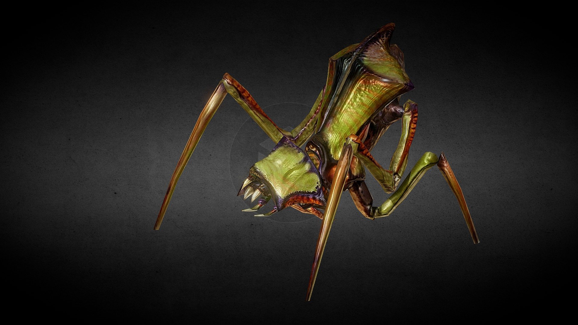 Antlions are a fictional insect-like alien species found in Valve Software's first-person shooter action computer game, Half-Life 2. They ended up on Earth after being transported from Xen by the portal storms, and adapted particularly well to their new environment. While they prefer sandy environments, these Antlions otherwise have little in common with real-life antlions, preferring to directly assault prey rather than passively trap them. Antlions appear starting in the “Highway 17” chapter of Half-Life 2 and remain well into the “Nova Prospekt” chapter. They are a constant threat throughout Half-Life 2: Episode One, and the beginning of Half-Life 2: Episode Two prominently focuses on their nests 3d model