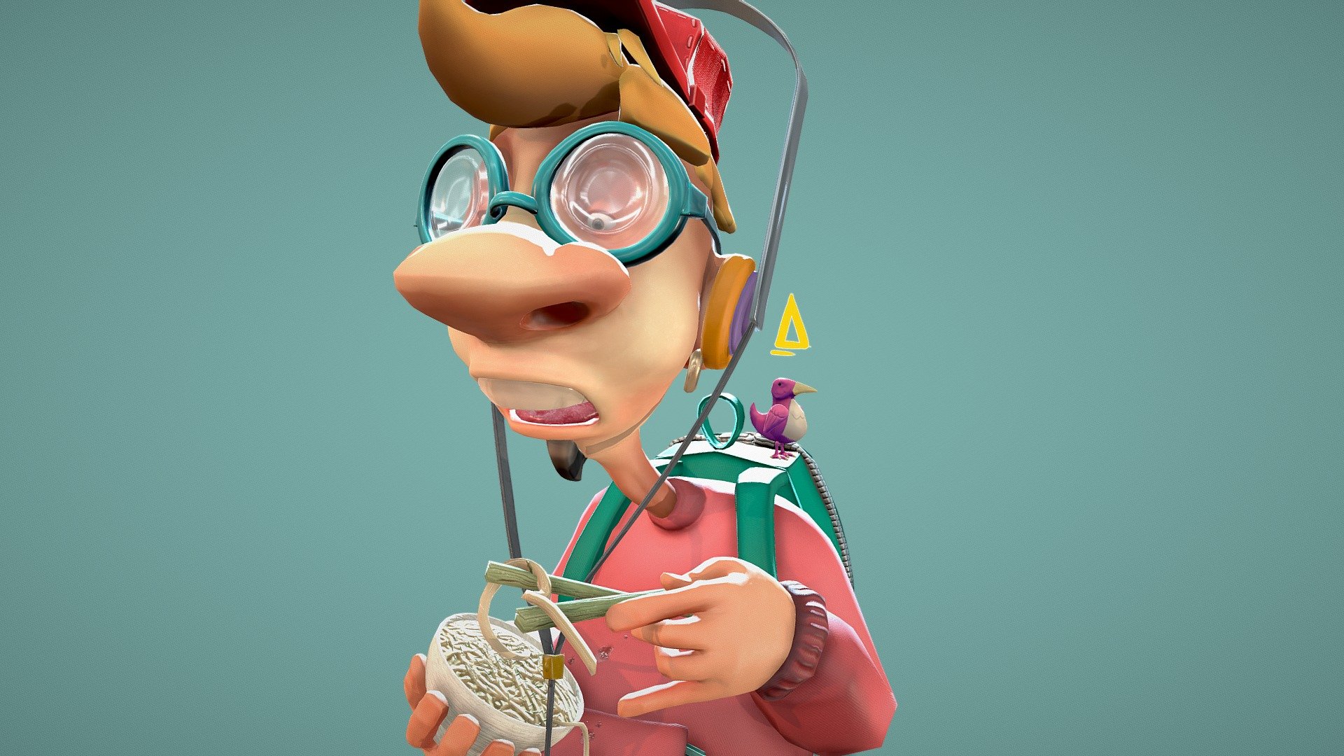 Noodles boy is a low poly character done in 3dsmax, zbrush and substance painter - NoodlesBoy - Buy Royalty Free 3D model by Jesús Orgaz (@j-orgaz) 3d model