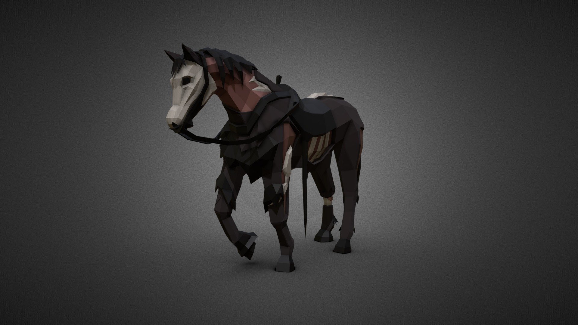 Wildfire, Zeus' horse from Army of the Dead. This is my 18th character in my Armyverse series. I normally don't like doing quadrupeds, but this was a lot of fun. I guess the fact that I already had a low-poly horse helped a lot 3d model