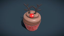 Reindeer_Cupcake food, cute, cake, cupcake, christmas, decor, ornaments