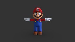 Mario 001 bros, character, game, rigged, mario, limaopat
