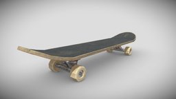 Rigged skateboard for maya