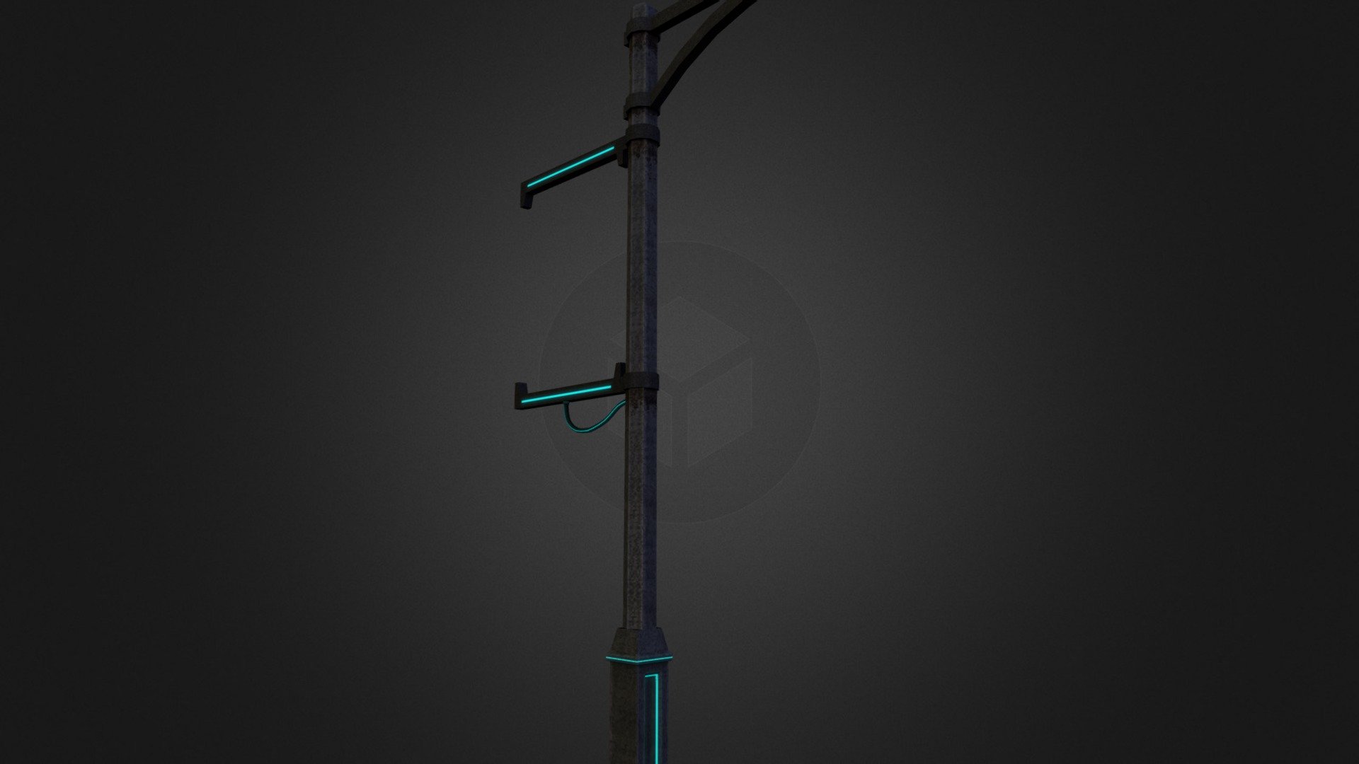 This is another model for my futuristic environment I am developing in UDK, The brackets coming off the model are for adverts. 
Poly count: 494
Texture size: 512x512 - Futuristic Lamp Post - 3D model by stephenjames18 3d model